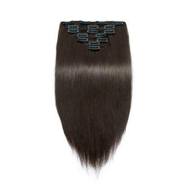 100% Best Hair Extensions Virgin Straight Remy Human Hair Clip in Hair Extension 4