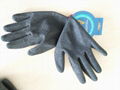 13gauge red polyester liner with black latex crinkle finished palm coating glove 2