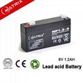 6v 1.2ah Matrix sealed lead acid battery 1