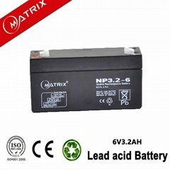 6V3.2HA Matrix AGM sealed lead acid battery