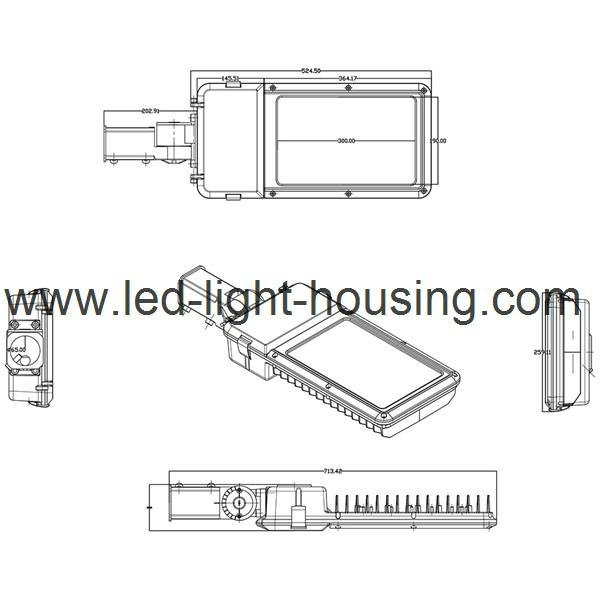 LED Street Light Housing MLT-SLH-60B-II 2