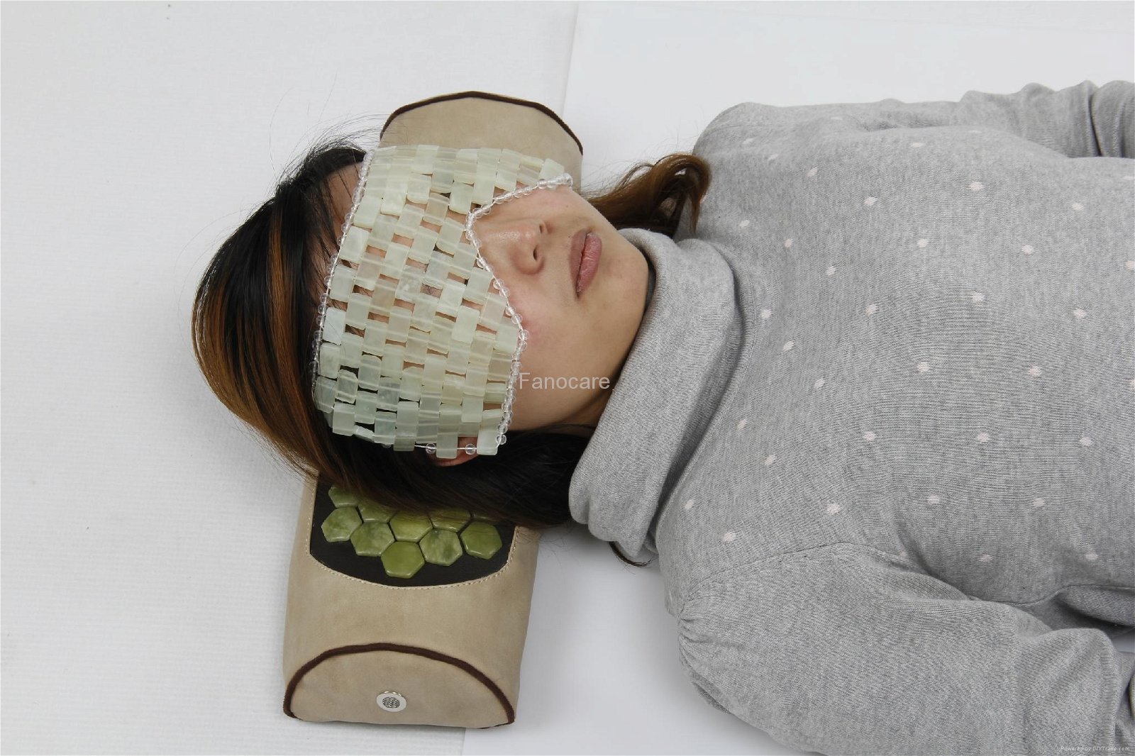 far infrared rays massager therapy pain relief jade eye mask  2