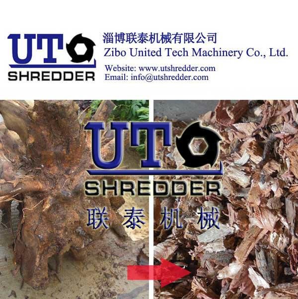 tree root shredder wood crusher single shaft shredder