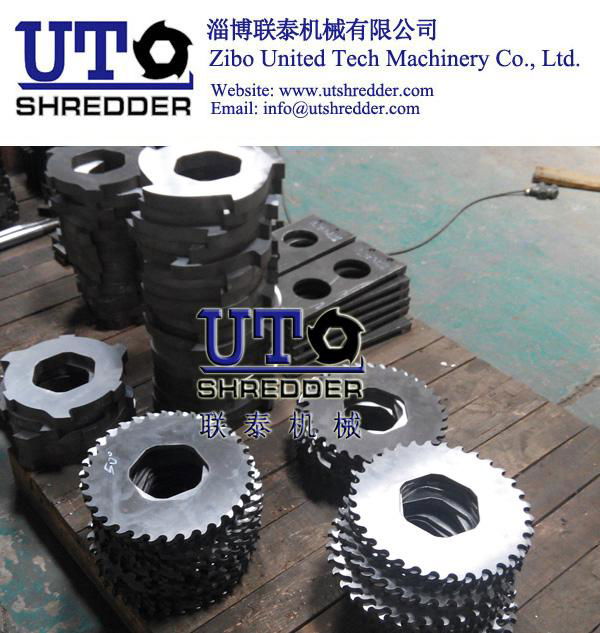 double shaft shredder blade, knife, rotor,shaft 4