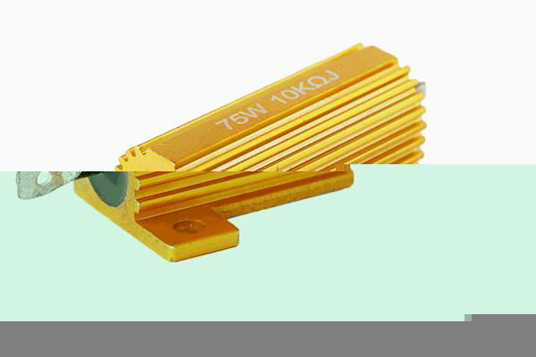 Golden Aluminum Housed 10k ohm Resistor 2