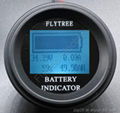 Round LCD coulomb meter lithium ion LiFePO4 battery real capacity