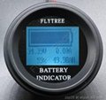 Round LCD coulomb meter lithium ion LiFePO4 battery real capacity