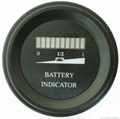 Round battery gauge 10 Bar LED Digital