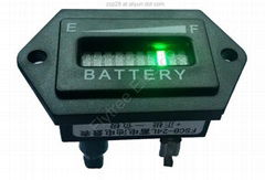 Hexagon battery gauge 10 Bar LED Digital