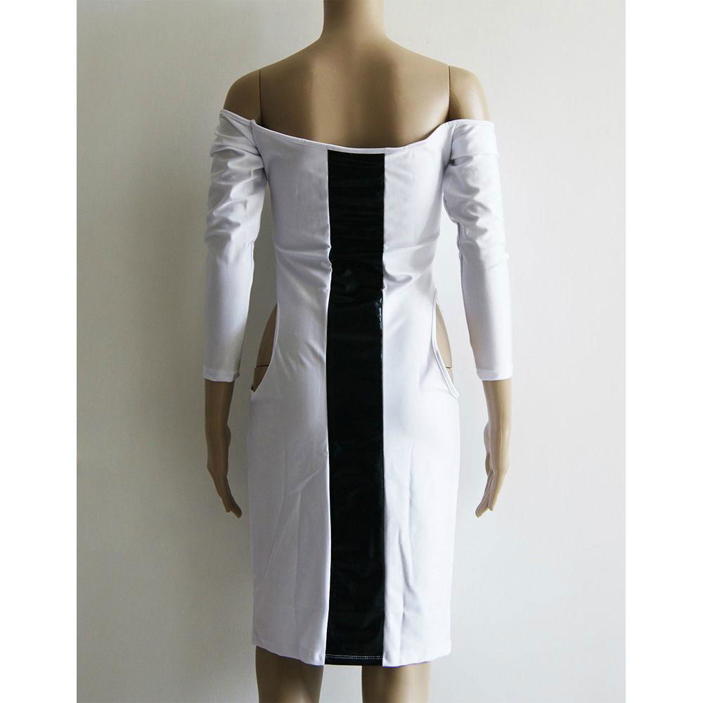 Summer Women Sexy Collarless Dress 4