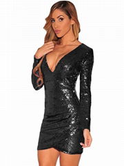 Wholesale black girls sexy dress party dresses