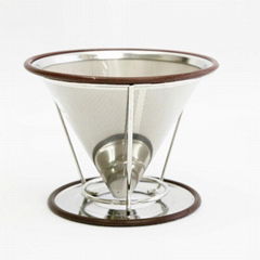 Stainless Steel Double Mesh Filter Coffee Dripper Reusable Coffee Maker