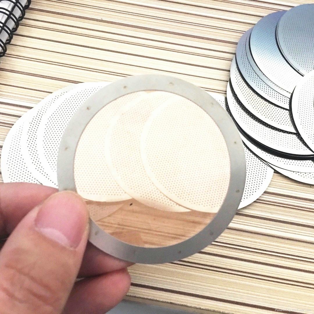 Reusable Ultra Fine wire mesh Weave Metal Coffee filter disc for