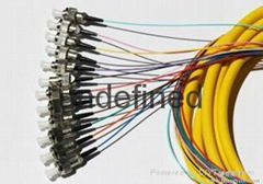 FC頭12芯束狀尾纖 單模12芯束狀尾纖