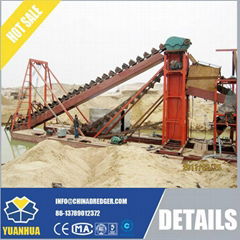 Bucket Chain Dredger with Trommel Screen for Sand Processing