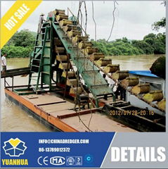 10m digging depth bucket chain dredger for sale