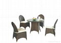 No Arm Chair And Table Rattan Wicker