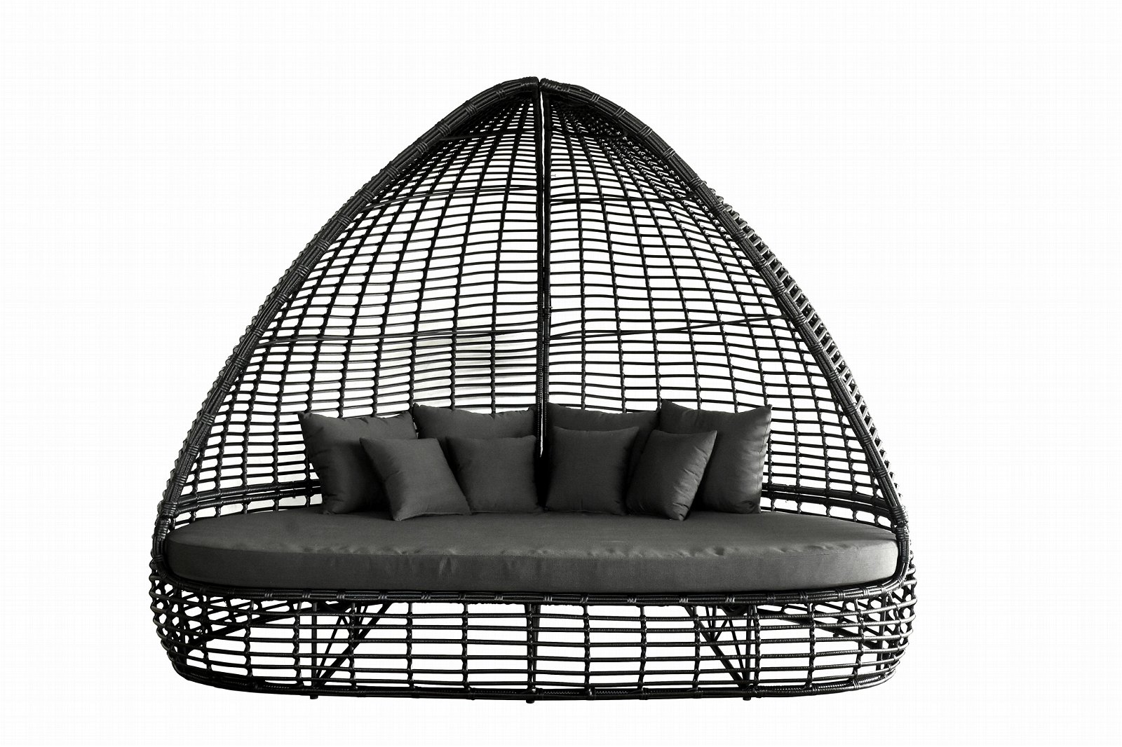 Hormel antique style rattan furniture poolside patio wicker outdoor daybed