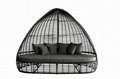 Hormel antique style rattan furniture poolside patio wicker outdoor daybed 1