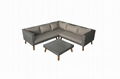 Hormel outdoor furniture wicker L shaped sectional rattan garden sofa set 1