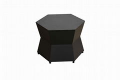 Hormel high range outdoor furniture hexagon aluminum black modern design coffee 