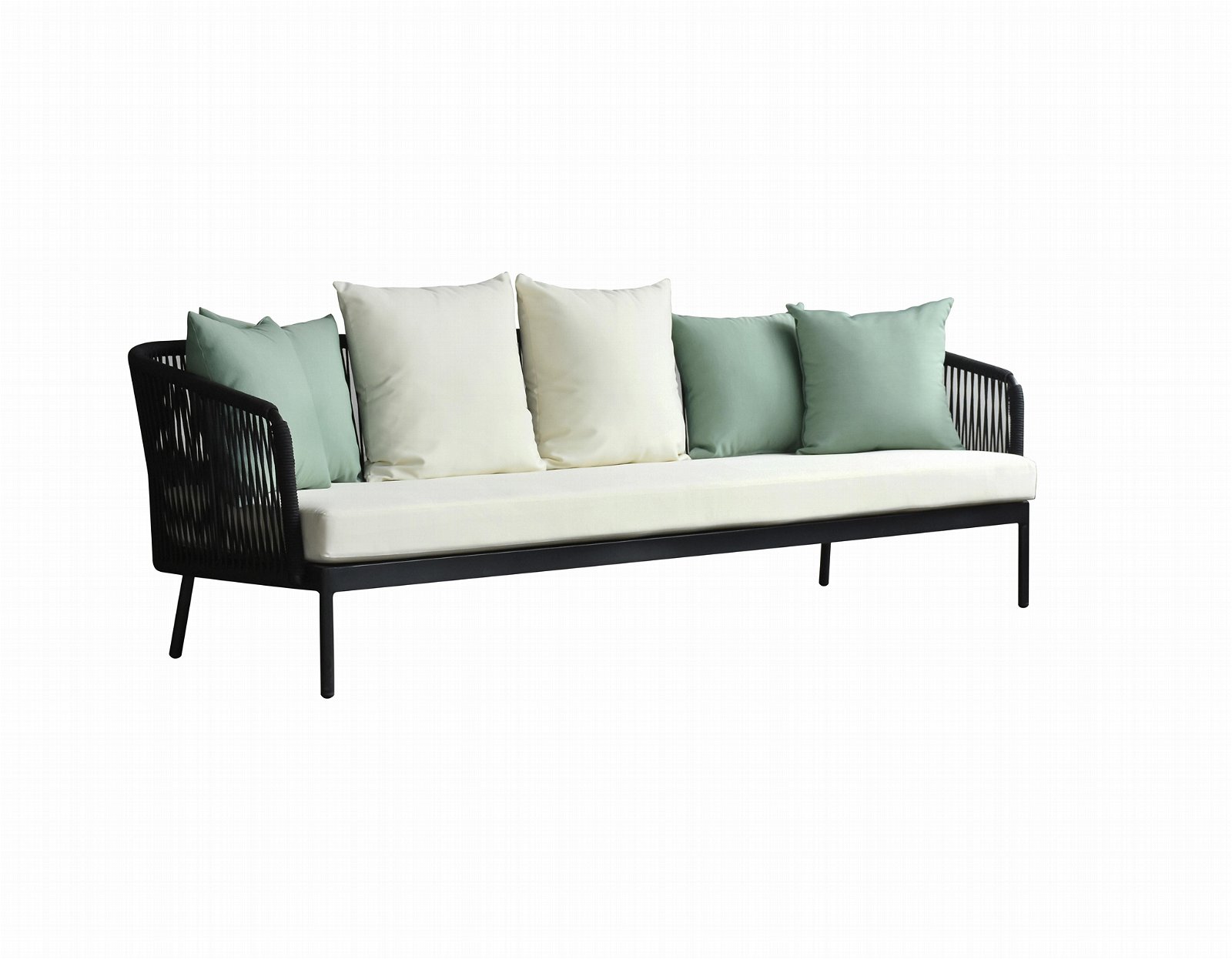 Hormel high end furniture  aluminum and ribbon design outdoor rattan sofa sets