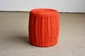 Hormel little furniture fiber rope weaving round shaped foot stool ottoman 2