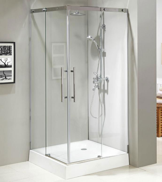 Stainless steel #304 frame sliding tempered glass design shower enclosure