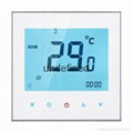 Water radiant heating room thermostat  with touch screen 3