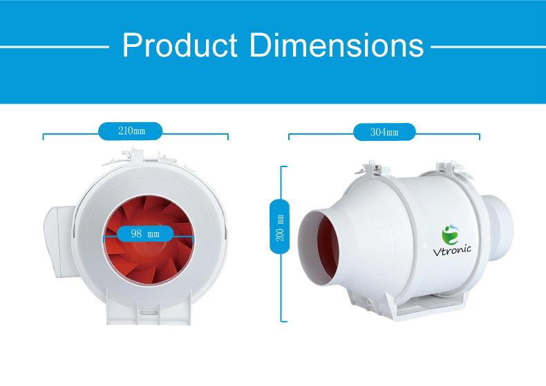 high temperature axial flow fan/ ventilation fan inline fan/ in line duct fan W10001