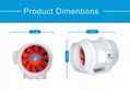 Portable install inline duct ventilation fans 4