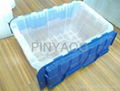 Plastic swing lid storage tote 4