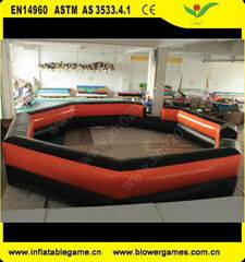 Funny interactive game competitive sport inflatable dodge pit