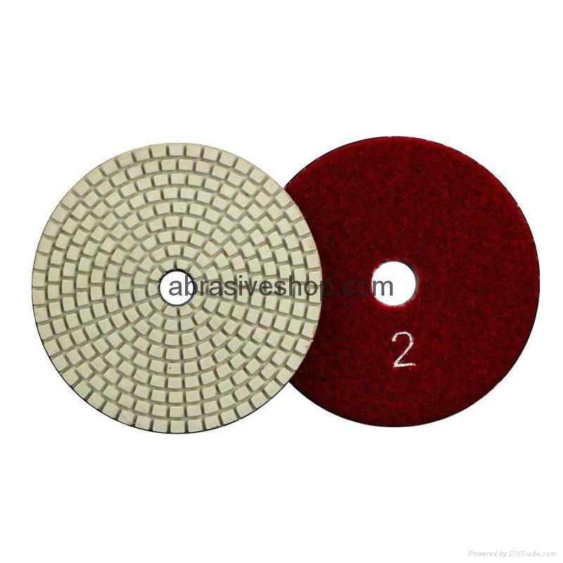 4" Dry Diamond 3 Step Stone Polishing Pads 3