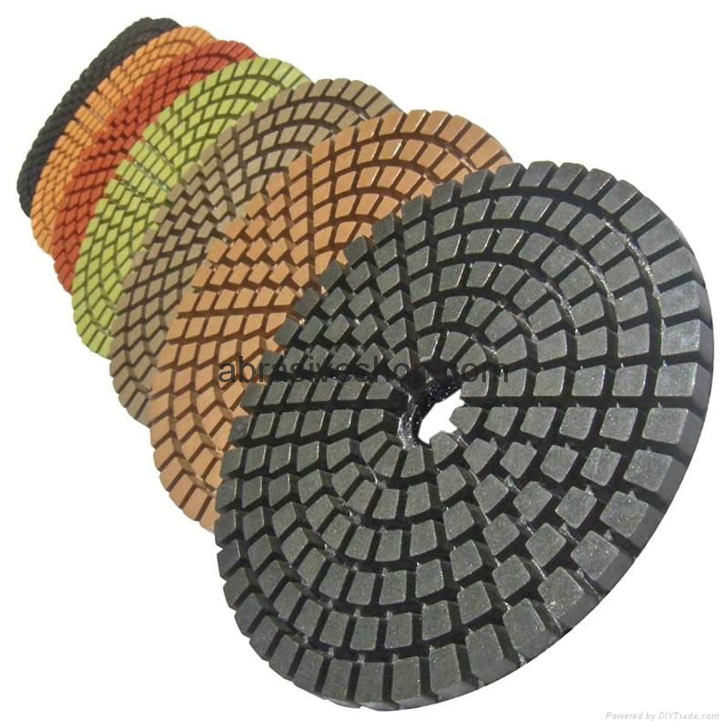 4" Dry and Wet Diamond Polishing Pads  White Buff 2