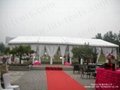 White wedding party tent for rental with luxury accessories