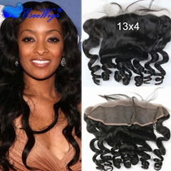  Brazilian Virgin Hair lace frontal closure 13x4 loose wave