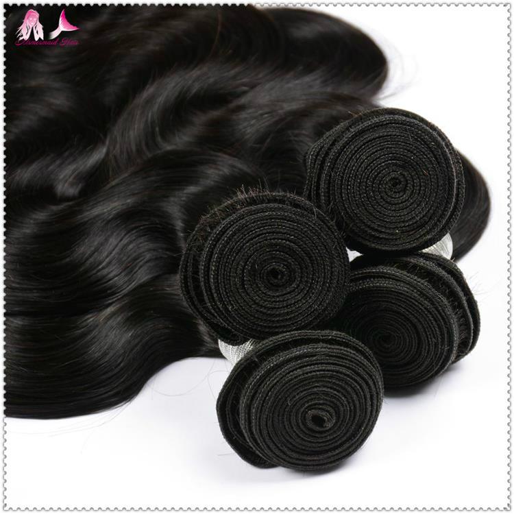 Virgin Indian Hair Machine Double Drawn 100% Unprocessed Human Hair Weaving 4