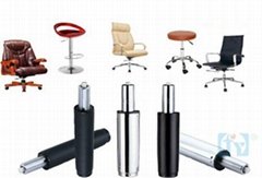 adjustable stroke gas piston for height adjustable recliner chair