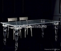 Acrylic dinning table acrylic table acrylic furniture legs acrylic table legs 1