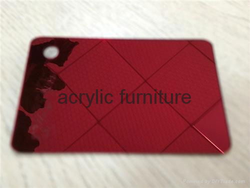 Red acrylic mirror plexiglass acrylic sheet 1220*1830 2