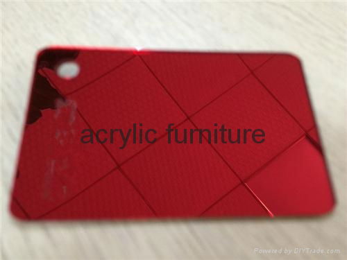 Red acrylic mirror plexiglass acrylic sheet 1220*1830 5