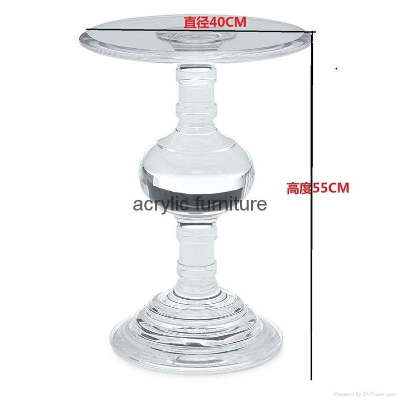 Acrylic side table acrylic round shape side table acrylic furniture acrylic base 2