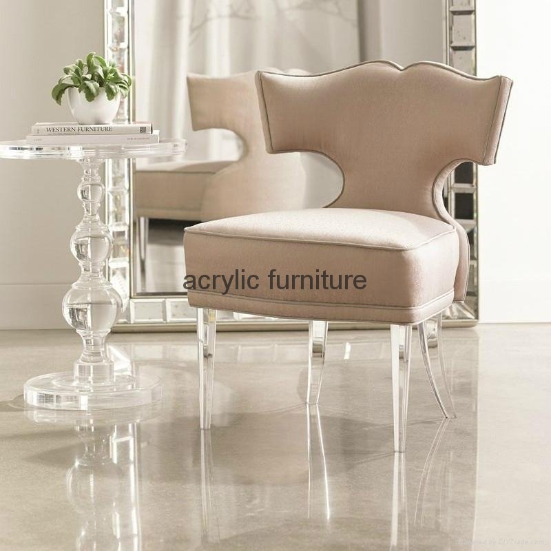 Acrylic side table acrylic round shape side table acrylic furniture acrylic base 4