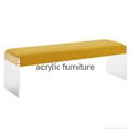 Acrylic bed stool acrylic long stool acrylic funiture acrylic sofa 4