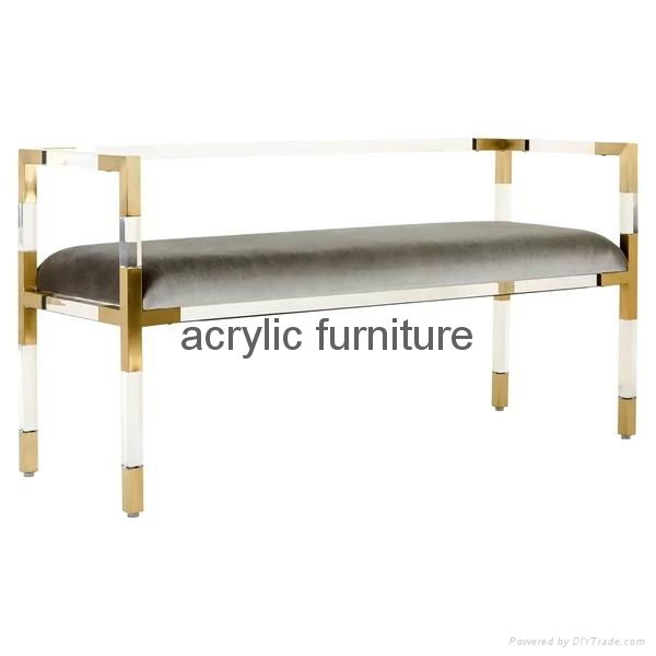 Acrylic bed stool acrylic long stool acrylic funiture 3