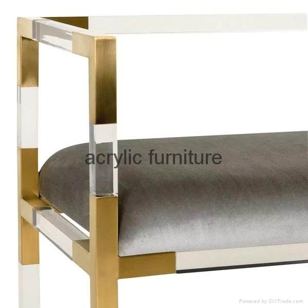 Acrylic bed stool acrylic long stool acrylic funiture 4
