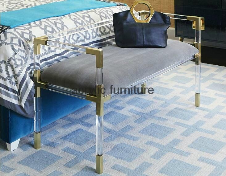 Acrylic bed stool acrylic long stool acrylic funiture 5