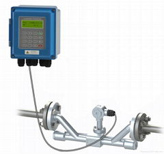 Wall mounted ultrasonic flow meter