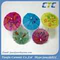 5 Colors Mixed Umbrella Mini Toothpick 3